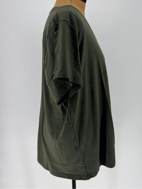 Fresh Clean Threads 3X Classic Olive Green V Neck Tee